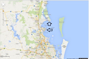 Map of Brisbane and surroundings